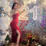 Avneet Kaur Instagram - Birthday behaviour! #21 😛❤️🎂🍷🍾🔥 Wearing- @kostume_county Heels- @londonrag_in Styled by- @styling.your.soul