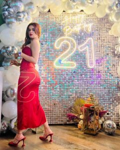 Avneet Kaur Instagram - Birthday behaviour! #21 😛❤️🎂🍷🍾🔥
Wearing- @kostume_county 
Heels- @londonrag_in 
Styled by- @styling.your.soul