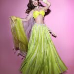 Avneet Kaur Instagram - Happy Diwali 🪔💚 Outfit- @madsamtinzin Jewels- @20am_design @koharbykanika Styled by- @kansalsunakshi MUAH @sachinmakeupartist1 📸 @visualaffairs_va