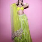 Avneet Kaur Instagram - Happy Diwali 🪔💚 Outfit- @madsamtinzin Jewels- @20am_design @koharbykanika Styled by- @kansalsunakshi MUAH @sachinmakeupartist1 📸 @visualaffairs_va