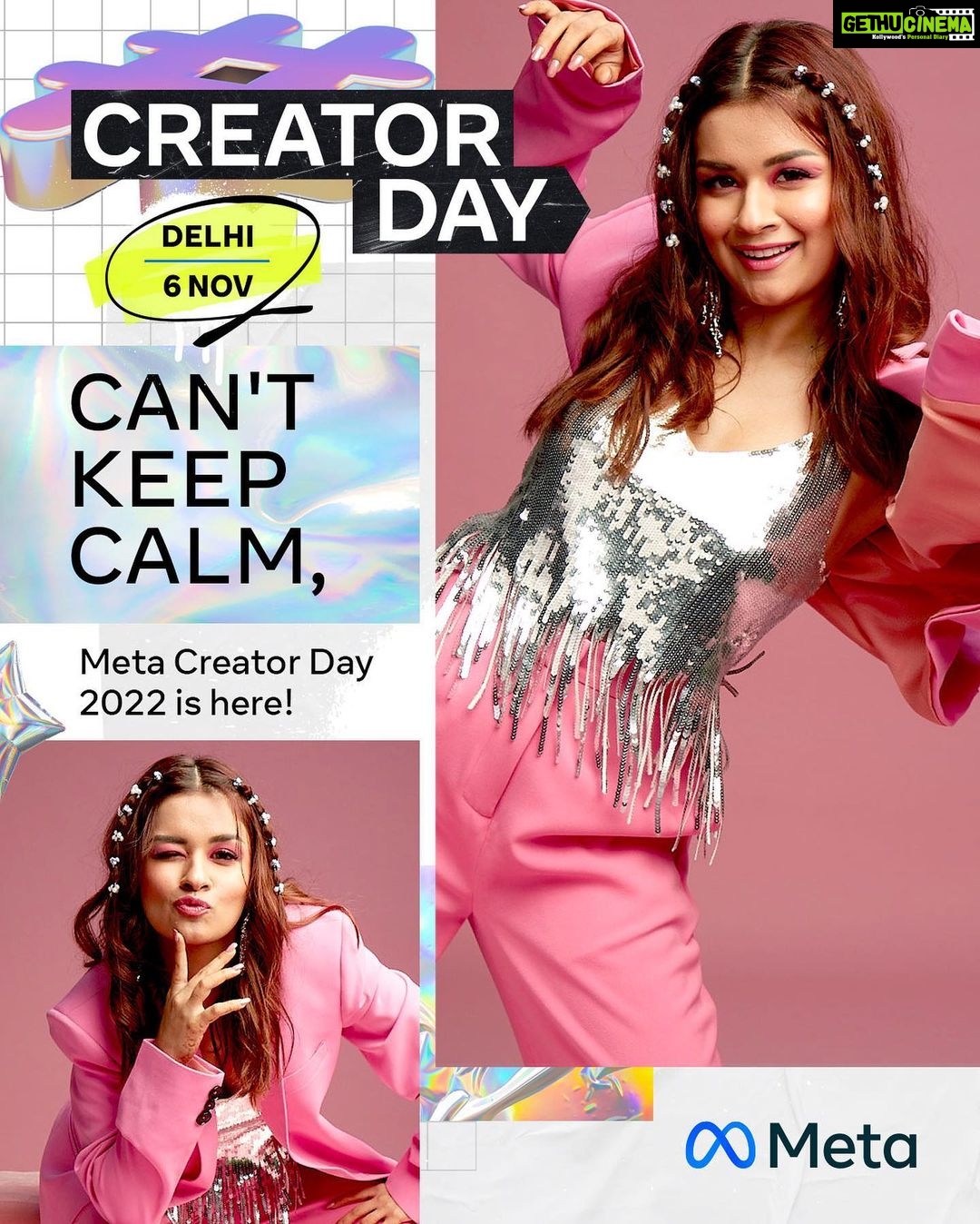Avneet Kaur Instagram - HERE WE GOOO GUYS! SUPER excited that #MetaCreatorDay is happening in Delhi on Nov 6th!! Iβm hosting a meet and greet in-person for my fav fans at #MetaCreatorDay and canβt wait to see you all! Details coming soon - STAY TUNED!!πππ