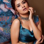 Avneet Kaur Instagram - Haye Mujhpe Chhaya Jo Noor Hai Tera 💙✨ Styled by @natashaabothra With @simstyles20 @teamnatashaabothra Outfit @payal_zinal Jewellery @rubans.in 📸 @miraj_verma_photography