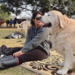 Chitrangada Singh Instagram - Big love .. small moments 🐶 ☀️ 🌳 🏇💫❤️ #poloweather #chakkaday #lastsunday Sitting about @haryana_polo & @angad_kalaan ‘s corner !