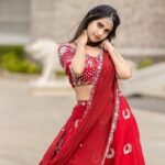 Deepthi Sunaina Instagram - ❤️ #deepthisunaina . . . . . Outfit: @tasyacouture @mittu_reddy PC: @dreamdaystudios #deepthisunaina #tasyacouture