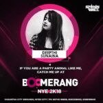 Deepthi Sunaina Instagram - Hey guys! New year is round the corner and jus like me i guess you people are gearing up to have a bang this New Year! It feels soooo exciting that i can meet you alll at the event. You guys have supported me in all odds.. and it would be glad if i receive all your warm blessings, support and love for the coming year as well!! Let's rock the floor on 31st of December and cherish the moments together! 😇 Grab your tickets if you've not yet done so. 🙂 Venue: Vasantha City Grounds, Hitech City, Hyderabad. See you all there!! #boomerangeventz #nye2018