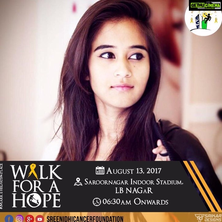Deepthi Sunaina Instagram - Keeping hate aside ...Let us all march forward and help the cancer effected people by giving them hope. And friends you have got a great oppurtunity to be a part of great cause, here comes the 2KWALK- A WALK FOR A HOPE conducted by SREENIDHI CANCER FOUNDATION. To join us click the link in my bio and register. Participation certificate will be provided on spot. @sreenidhi.cancer.foundation