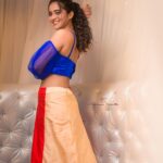 Deepthi Sunaina Instagram - Acceptance will calm your soul. 🤗 #deepthisunaina . . . . . . Outfit: @navya.marouthu PC: @rollingcaptures MUA: @panduchalapati Location: @mrandmrsstudiohyd #deepthisunaina