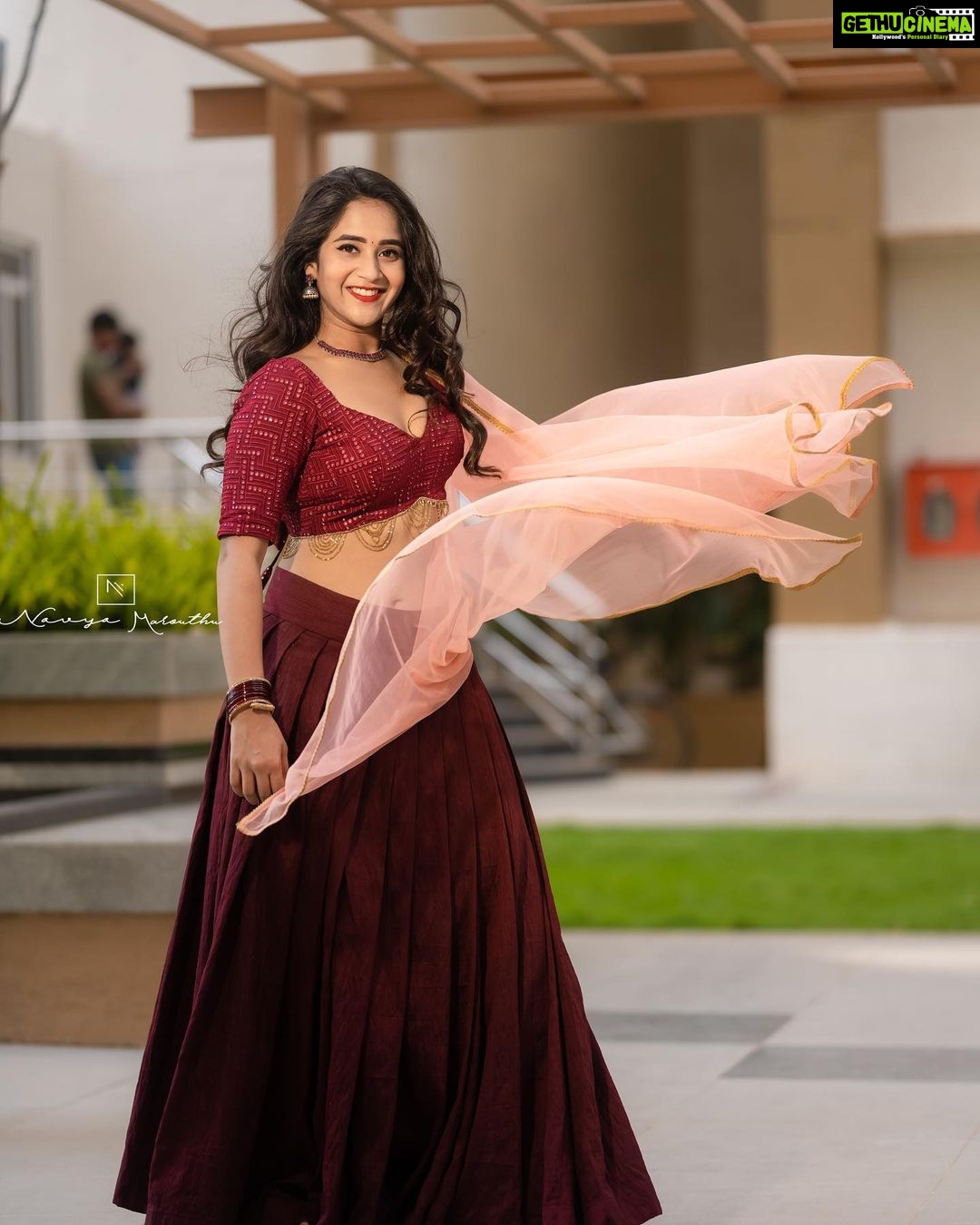 Deepthi Sunaina Instagram - Start each day with a pure vibe/ smile. #deepthisunaina . . . . . . PC: @rollingcaptures Outfit: @navya.marouthu 😘 MUA: @panduchalapati