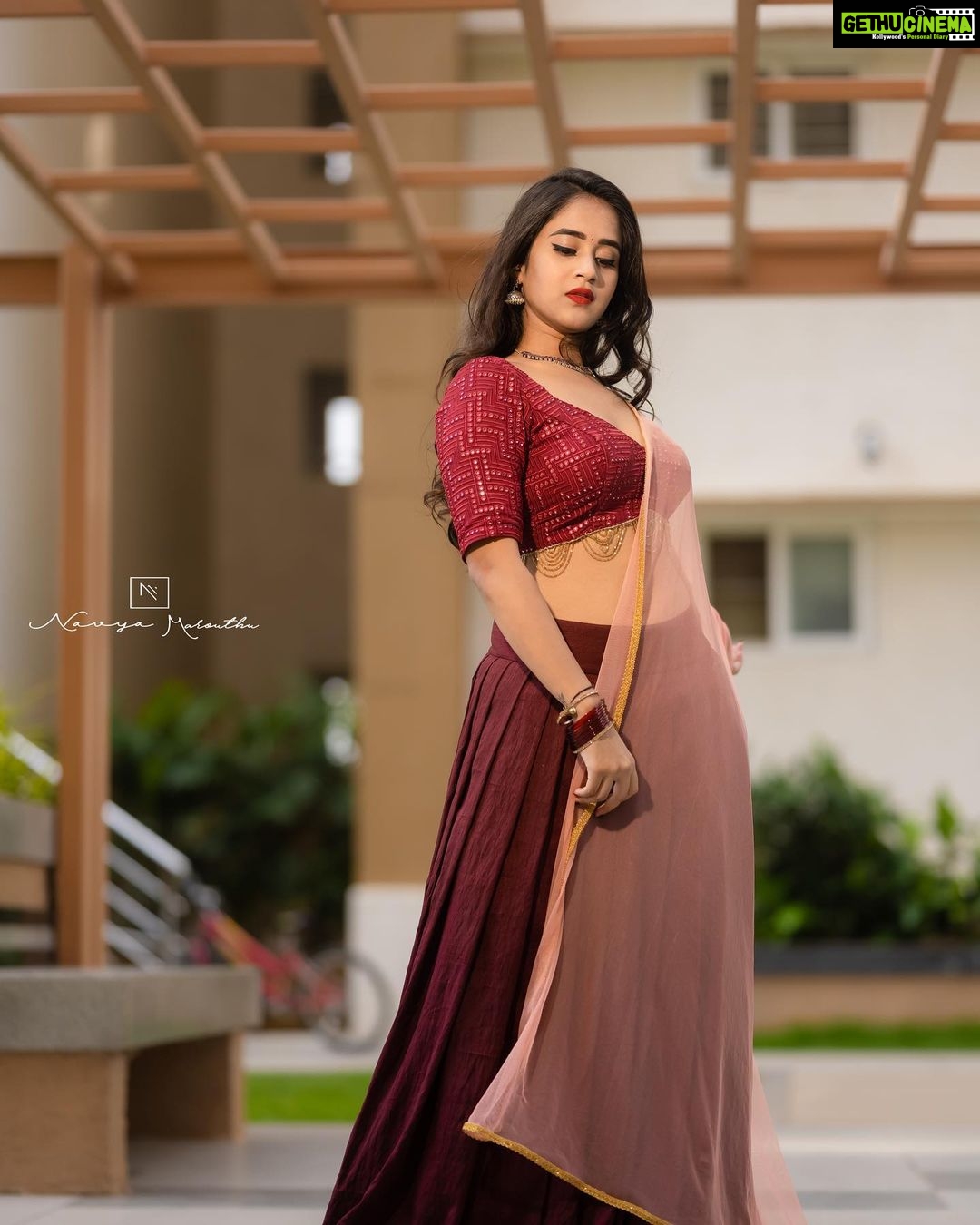 Deepthi Sunaina Instagram - Start each day with a pure vibe/ smile. #deepthisunaina . . . . . . PC: @rollingcaptures Outfit: @navya.marouthu 😘 MUA: @panduchalapati
