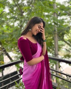 Deepthi Sunaina Instagram - God will always bless you when you move with genuine intentions 🤗
.
.
.
.
.
Outfit: @navya.marouthu 
PC: @wearepixpective
MUA: @panduchalapati