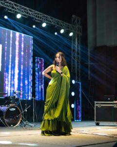 Deepthi Sunaina Instagram - Sincerely Completed the grid😌
#deepthisunaina
.
.
.
.
.
PC: @the_krishnas_ &  @avi__clicks__
Outfit: @tasyacouture ❤️😘 @mittu_reddy