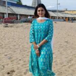 Dharsha Gupta Instagram - 💙🤍Blessings from Tiruchchendur Murugan Temple, Wishing u all a very 'Happy Onam'🤍💙 Tiruchendur Murugan Temple