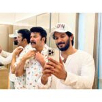 Dulquer Salmaan Instagram - As long as I can remember I’ve always been aware of your time. I’ve always measured it and made sure I get the most out of it. Most often I’ll call only when I feel it’s something important and worth your time. I never say Pa let’s take a photo or a selfie cause I’m aware that everywhere you go this is a constant request. It’s silly on my part but I’ve always been an over thinker. It’s the one thing Umma scolds me about always. Every year, your birthday is the day I stop overthinking and blatantly insist and say we need pictures together. This year as you were getting ready for our picture together I decided to sneak a pic and Shani captured that moment. These are the moments I live for. Just us at home and being us. Even though we are most often in different cities shooting our films, when I come home I feel like time has stood still. And I’m still just a boy cherishing the time he gets when his father has a day off from work. Wishing you the happiest birthday Pa. You are our everything. #HBDKing #FavouriteTimeOfYear #AnnualCelebration #SoMuchLove #Blessed 📸 @shanishaki