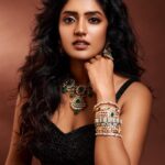Eesha Rebba Instagram - “Stop looking, you got me blushing”🖤 @provoke_lifestyle Styling : @officialanahita ❤️ Outfit: @byshahmeenhusain Jewellery: @chhaganlal.jewellers Makeup: @makeupbymadhushreeganapathy 🤗 Hair : Thirupathi Pic: @kalyanyasaswi 🤗