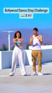 Elnaaz Norouzi Instagram - Imagine you are teaching @mattsteffanina dance steps 🙊 yeah right , keep dreaming 😅 
So much funnn😍

#kalachashma #dance #bollywood #elnaaznorouzi #mattsteffanina #fun #reel #dancereels