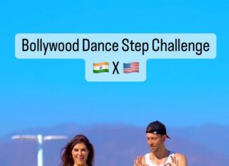 Elnaaz Norouzi Instagram - Imagine you are teaching @mattsteffanina dance steps 🙊 yeah right , keep dreaming 😅 So much funnn😍 #kalachashma #dance #bollywood #elnaaznorouzi #mattsteffanina #fun #reel #dancereels
