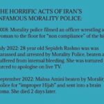 Elnaaz Norouzi Instagram – The so called “morality police” is killing people everyday! Life has become hell for the people in iran! I’m furious and I want things to change and we need everyone’s support. We need to speak up! Share and talk about this… None of us want this dictatorship anymore… enough is enough !
Please 🙏🏼 share 🙏🏼 this 🙏🏼 post 🙏🏼 help 🙏🏼 us 🙏🏼 being 🙏🏼 heard 🙏🏼
#MahsaAmini #مهسا_امینی #iran