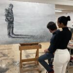Esha Gupta Instagram – The Art and The Artist 
“The Boss” @pejac_art Madrid, Spain