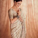 Genelia D'Souza Instagram - A woman’s best jewellery is her shyness or her nose-ring #inlovewithnoserings Saree @jjvalaya Jewelry @narayanjewels Makeup @beautybyaudreysangma Hair @jyoti_love13 @kromakaysalon Styling @who_wore_what_when Photographer @rohnpingalay