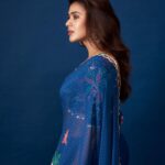 Hebah Patel Instagram – 🧿💙🧿 👗: @officialanahita @issadesignerstudio @amrapalijewels 📸: @kalyanyasaswi