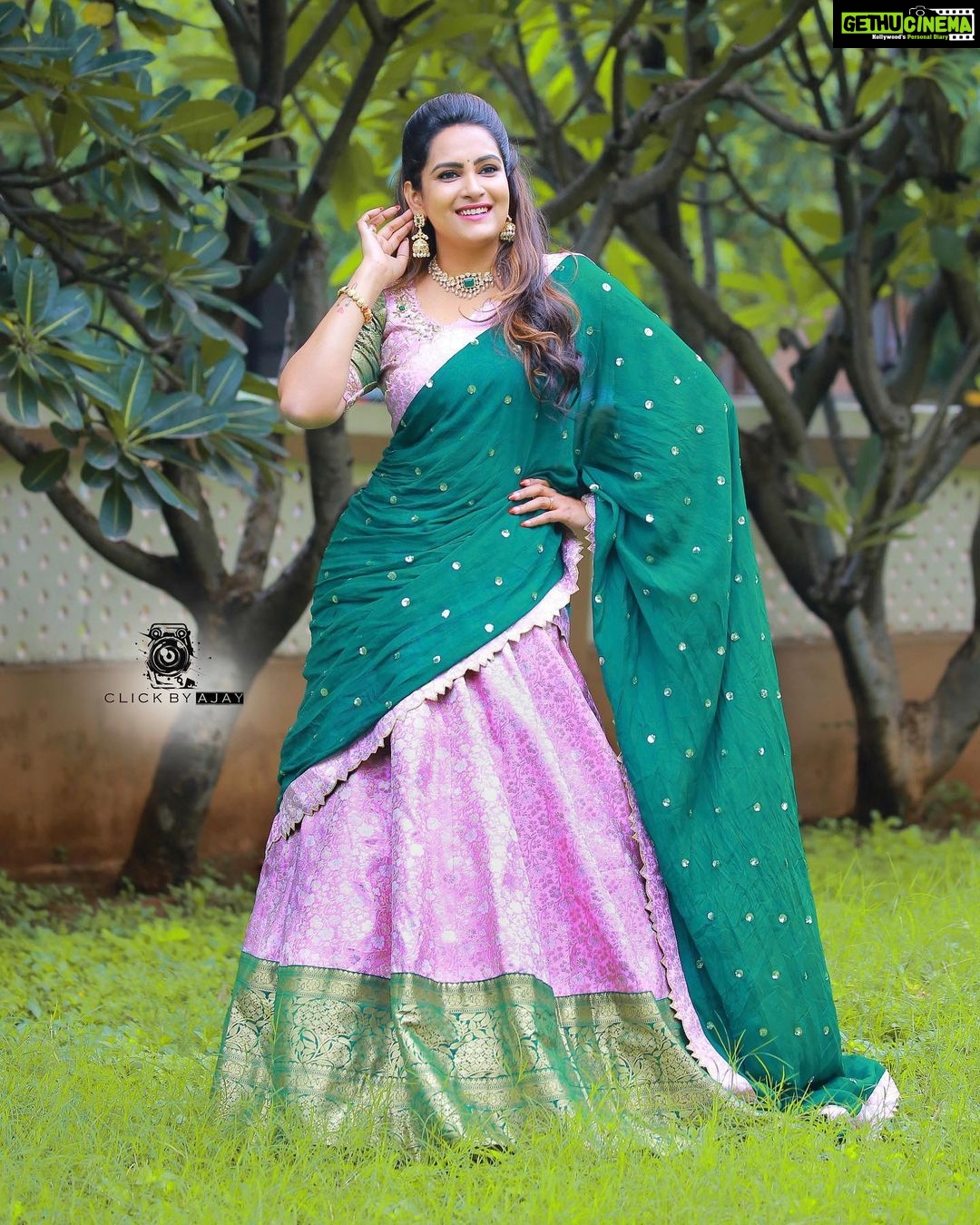 Himaja Instagram - Cheers To A Beautiful New Day π Check last picture for best quote π Outfit Designed By My Fav @varahi_artstudio β€οΈ And Clicked by my fav @clicks_by_ajay #designerwear #lehanga #sareelove #treditional #festivewear