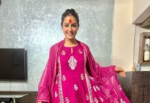 Hina Khan Instagram - The happiness/contentment after an amazing darshan at #lalbaughcharaja..