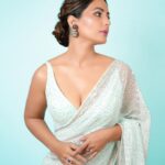 Hina Khan Instagram - Isn’t she like a first drop of rain 💧 . . Outfit- @houseofneetalulla @neeta_lulla Jewels- @amamajewels @mairaabyambica Styled- @kansalsunakshi MUAH @sachinmakeupartist1 @irshad__hair 📸 @kunal.kava