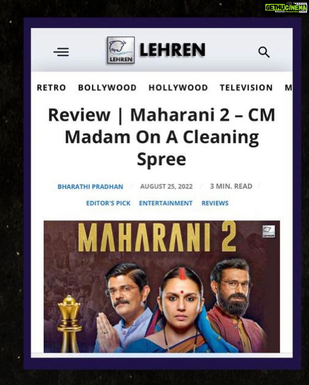 Huma Qureshi Instagram - Thank you for all the love that’s been pouring in for #Maharani ❤️ #gratitude On behalf of the entire team I just want to say a BIG THANK YOU !!! #humbled #blessed ❤️🙏🏻🥰🦋💥💯😇🌸 @kangratalkies @sonylivindia @dkh09 @jollynarenkumar @ravindragautamofficial @shah_sohum @amit.sial #SubhashKapoor