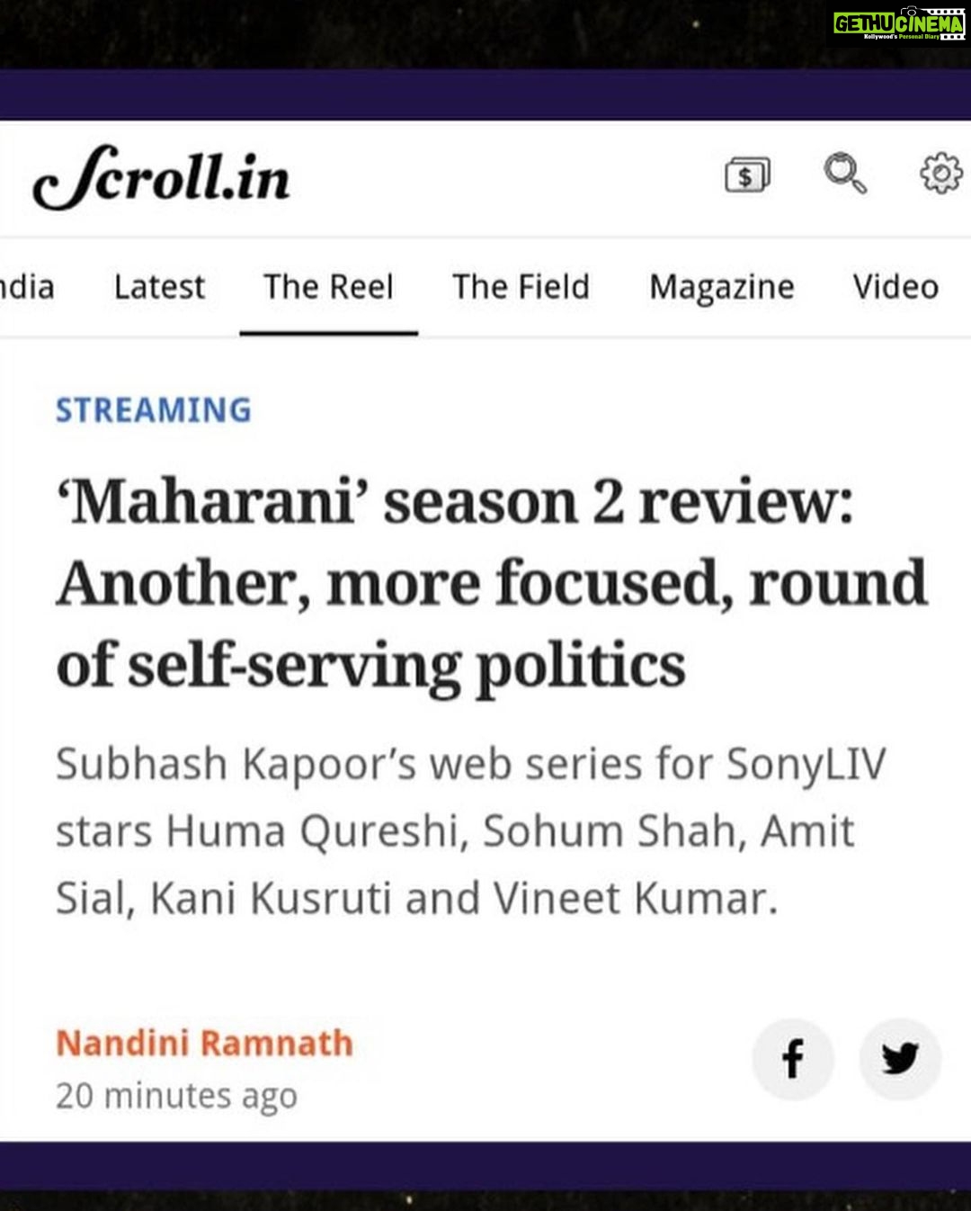 Huma Qureshi Instagram - Thank you for all the love that’s been pouring in for #Maharani ❤️ #gratitude On behalf of the entire team I just want to say a BIG THANK YOU !!! #humbled #blessed ❤️🙏🏻🥰🦋💥💯😇🌸 @kangratalkies @sonylivindia @dkh09 @jollynarenkumar @ravindragautamofficial @shah_sohum @amit.sial #SubhashKapoor