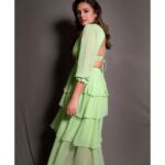 Huma Qureshi Instagram - Maharani Promotions!! Dressy & Flirty … Styled by : @sanamratansi Assisted by : @nirikshapoojary_ Outfit : @maivy.in Earrings : @houseofshikha Rings : @blingsutra Footwear : @monrowshoes
