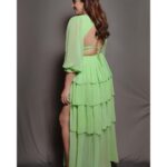Huma Qureshi Instagram - Maharani Promotions!! Dressy & Flirty … Styled by : @sanamratansi Assisted by : @nirikshapoojary_ Outfit : @maivy.in Earrings : @houseofshikha Rings : @blingsutra Footwear : @monrowshoes