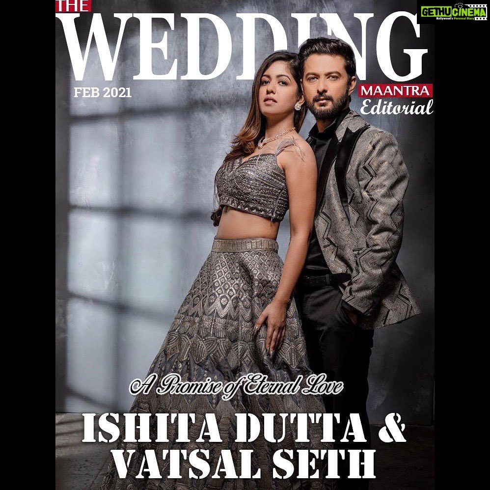 Ishita Dutta Instagram - Catch us on the cover of @theweddingmaantra ❤️❤️❤️ Watch out for more pics and exciting insider info in our upcoming valentine's edition! @vatsalsheth Founder @gaarimasinha Styled by @arzookapoor21 Outfit @Sunehreeofficial Man wears @_umangmehta Makeup @nainaartistrymakeover Hair @amuthevar@makeupbygarry Jewellery @nehalullajewellery Photographer @akshayphotoartist Managed by @shimmerentertainment Location @studio211mumbai Nails @diya.nailart.loom #theweddingmaantra #weddingmaantramagazine #magazineshoot #magazinecover #celebrityshoot #gaarimasinha #vatsalsheth#ishitadutta #sunehree #arzookapoor #nainaartistry #gaarimasinha #nehalulla#jewellery#glamour#TWM#magazine