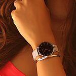 Ishita Dutta Instagram - In between the sets and shining with my fave 36MM Sterling watch by @danielwellington. Perfect time to get yours as the spring season is round the corner. Do use my code ISHIDS to get a 15% off on your purchase. #danielwellington