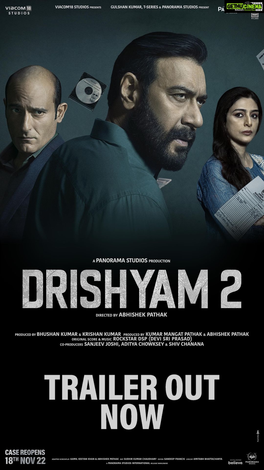 Ishita Dutta Instagram - Shabdon pe nahin, drishyon pe dhyaan do. Kyunki shabdon mein, jhoot chupne ki jagah dhoond hi leta hai. #Drishyam2Trailer Out Now Case Reopens on 18th November, 2022 @ajaydevgn #AkshayeKhanna @tabutiful @shriya_saran1109 #RajatKapoor #MrunalJadhav @abhishekpathakk #BhushanKumar @kumarmangatpathak #KrishanKumar @ajit_andhare @thisisdsp @sanju_r_joshi #AdityaChowksey @shivchanana @panorama_studios @viacom18studios @tseriesfilms @panoramamusic #Drishyam2 #VijaySalgoankar #Drishyam2Trailer