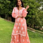 Ishita Dutta Instagram - Love for indian #alwaysandforever ❤️ Stylist: @styledbynikinagda Outfit: @thechikanlabel Pr: @_anushkapuri_