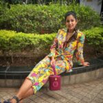 Ishita Dutta Instagram - Feeling colourful ❤️ Wearing @@labelpujapandey Clutch @oceana_clutches