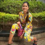 Ishita Dutta Instagram - Feeling colourful ❤️ Wearing @@labelpujapandey Clutch @oceana_clutches