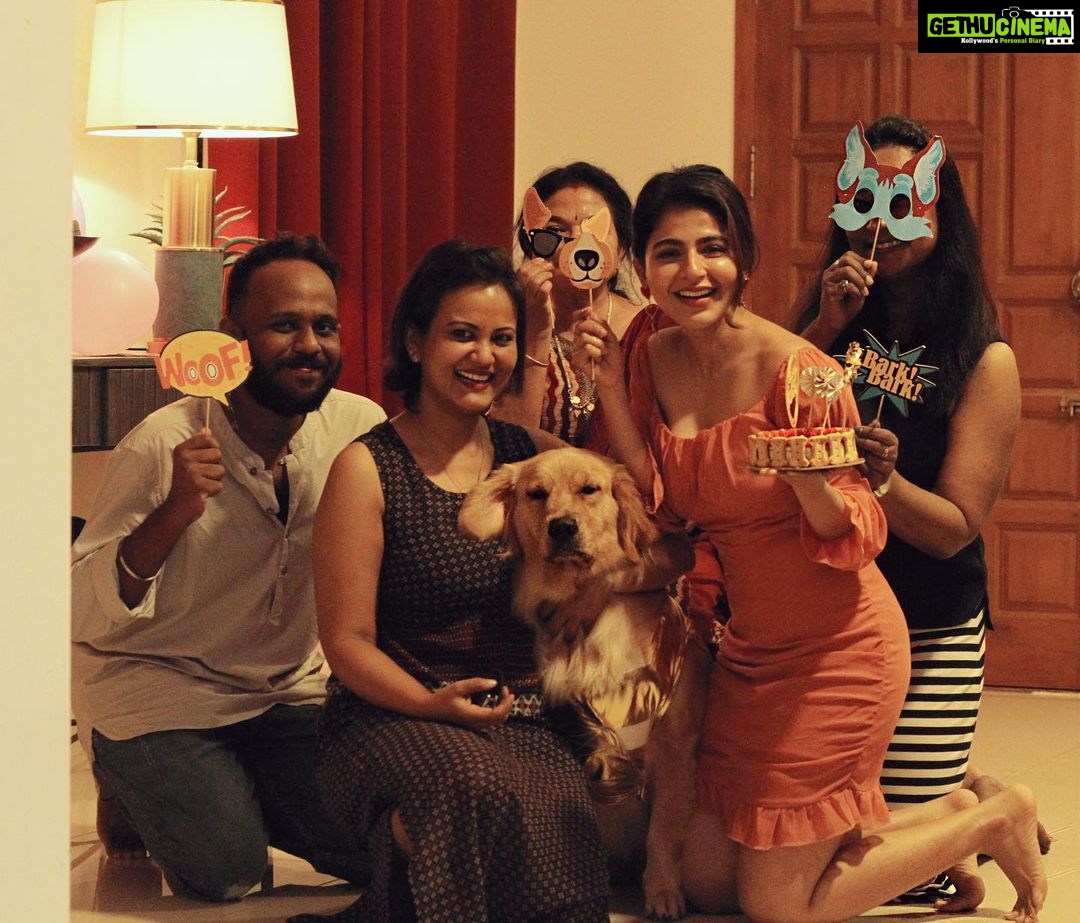 Iswarya Menon Instagram - It was my baby’s birthday yesterday & my daughter @coffeemenon has turned 3 ♥️ Invited few friends over & we had a cute cake cutting ceremony for Coffee ♥️ She was delighted, because only this day of the year she happens to indulge in a cake 😂 & everyone pampers her the most . (The cake that she ate was chicken & sweet potato cake , but she indulged in some less sugar desserts too 😂) bcz come on it’s her birthday after all! Only if you are a dog parent, you will know that everyday of their life is precious . THEY ARE PRECIOUS. The most purest creature God has ever created & I consider myself blessed to have my baby in my life. Dog is God spelled backwards,coincidence? I think not. #happybirthdaydaughter❤️