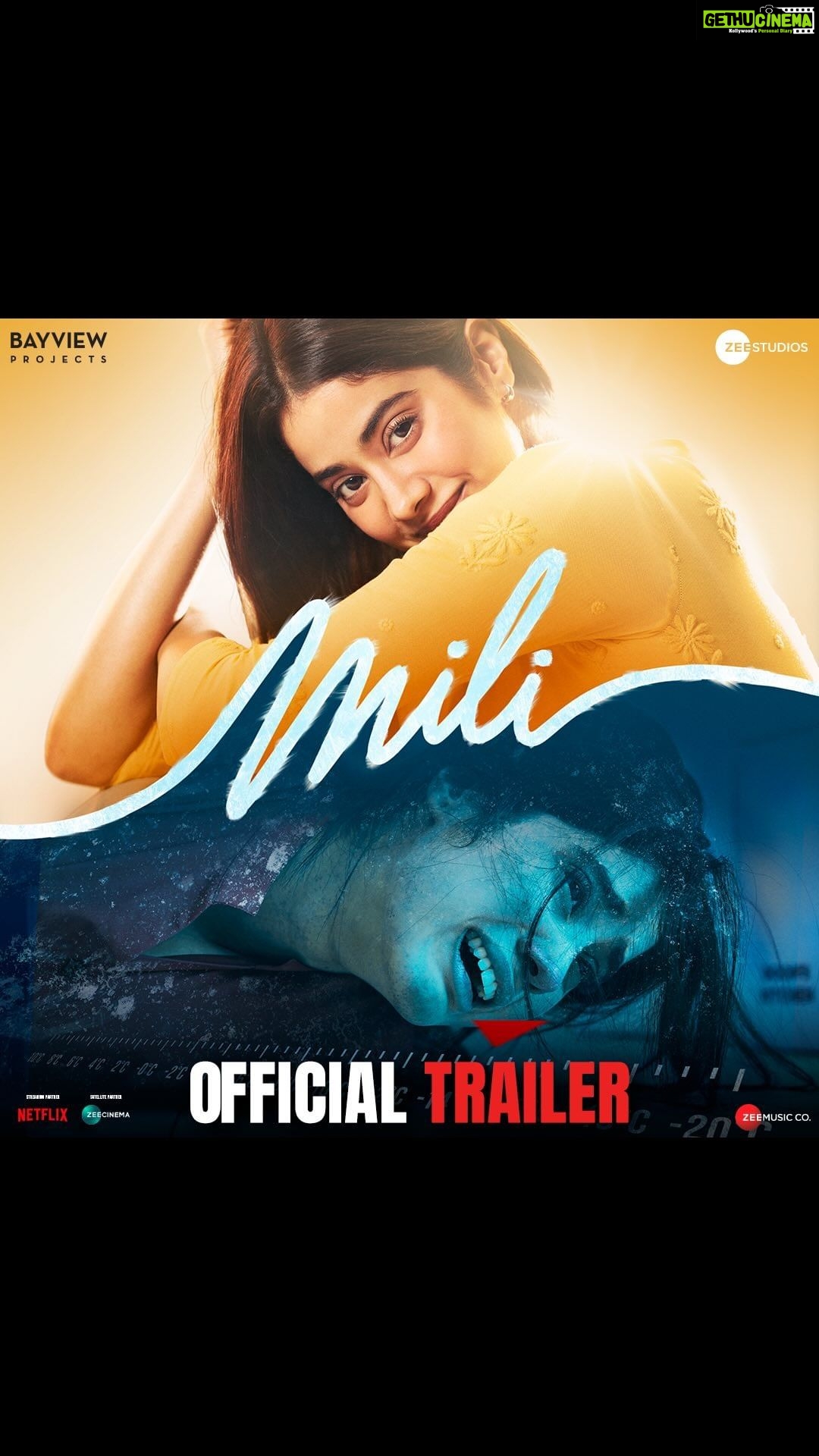 Janhvi Kapoor Instagram - Watch a glimpse of Mili’s chilling tale of survival! Trailer out now. #Mili, releasing in cinemas on 4th November. #Mili4thNov @boney.kapoor @janhvikapoor @sunsunnykhez @arrahman @jaduakhtar #ManojPahwa @mathukuttyxavier @zeestudiosofficial @sugam_mehta2195 @bayviewprojectsllp @hasleenk @donechannel1 @zeemusiccompany @artattackbyapurwasondhi