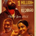 Jayasurya Instagram - Thank you for the 1Million Love and for all the love still pouring in! ❤️