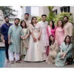 Kalyani Priyadarshan Instagram – 21.08.2022 our boy @visakhsubramaniam got engaged. 🤍

I think from fear after seeing my colorful wardrobe this past month, I was strictly instructed to wear ‘light pastel ethnic’ for this one. 

Look : @nikhitaniranjan @archanajaju.in @kalyanjewellers_official