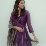 Kalyani Priyadarshan Instagram - 💜✨ Shot by @manekha_ Styled by @nikhitaniranjan Outfit @_deepthee_ Jewelry @kalyanjewellers_official Makeup @amitkagda Hair @savi.hair Team @therouteofficial