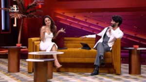 Karan Johar Instagram - This jodi has everyone's hearts 'preeti' melted with their on-screen presence, but on the koffee couch they were as candid as they get!🔥 #HotstarSpecials #KoffeeWithKaranS7, Episode 8 streaming this Thursday 12:00 am only on Disney+ Hotstar. @disneyplushotstar @shahidkapoor @kiaraaliaadvani @apoorva1972 @jahnviobhan @aneeshabaig @dharmaticent