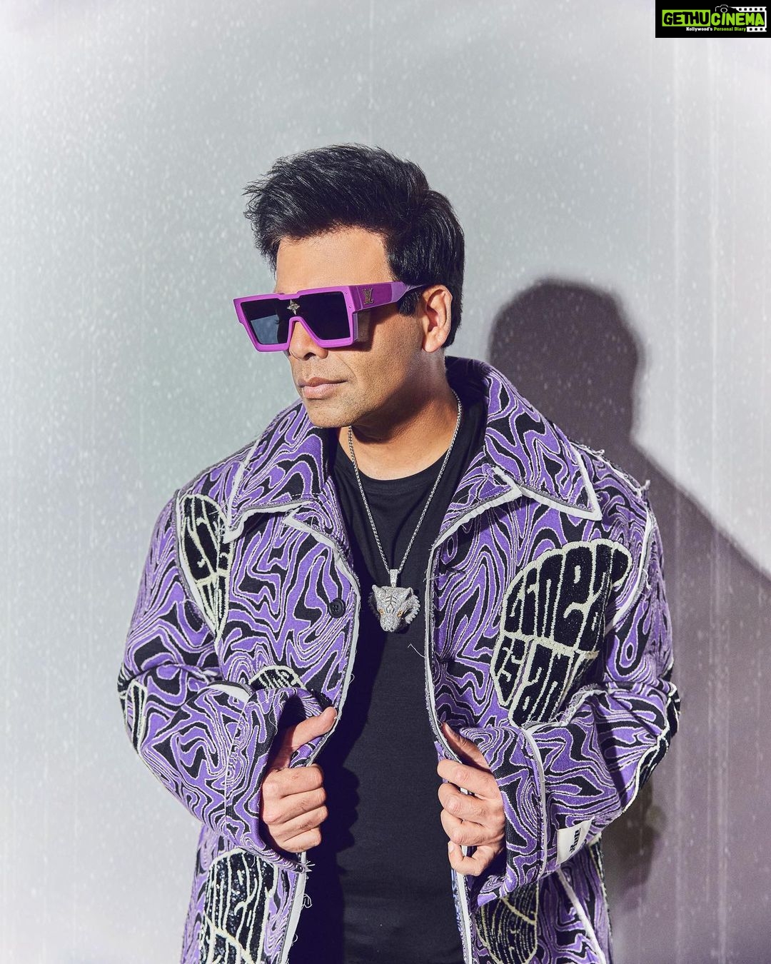 Karan Johar Instagram - Going through a Purple Patch! Styled by @ekalakhani in @dhruvkapoor 📷 @sheldon.santos