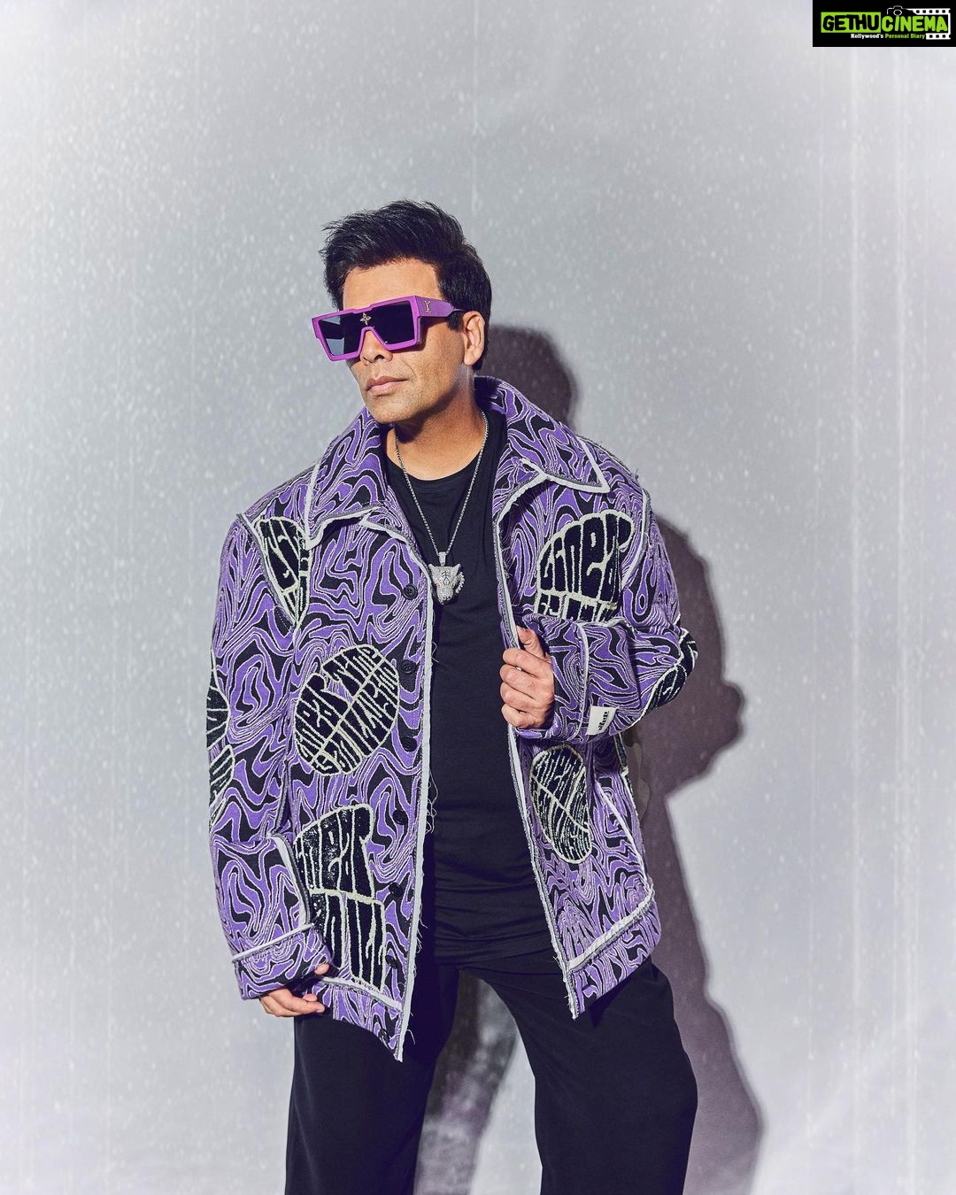 Karan Johar Instagram - Going through a Purple Patch! Styled by @ekalakhani in @dhruvkapoor 📷 @sheldon.santos