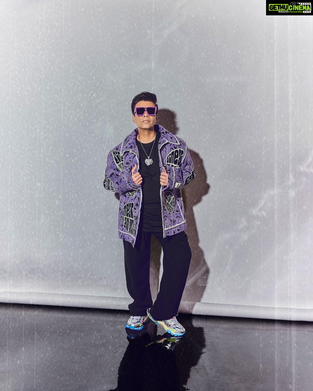 Karan Johar Instagram - Going through a Purple Patch! Styled by @ekalakhani in @dhruvkapoor 📷 @sheldon.santos