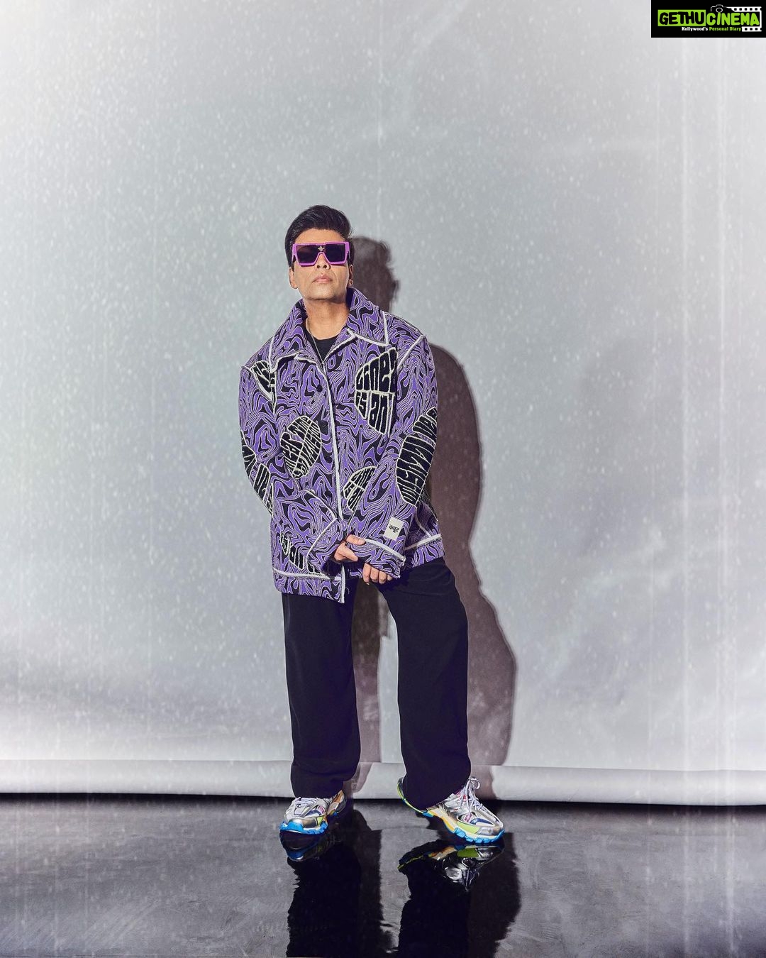 Karan Johar Instagram - Going through a Purple Patch! Styled by @ekalakhani in @dhruvkapoor 📷 @sheldon.santos