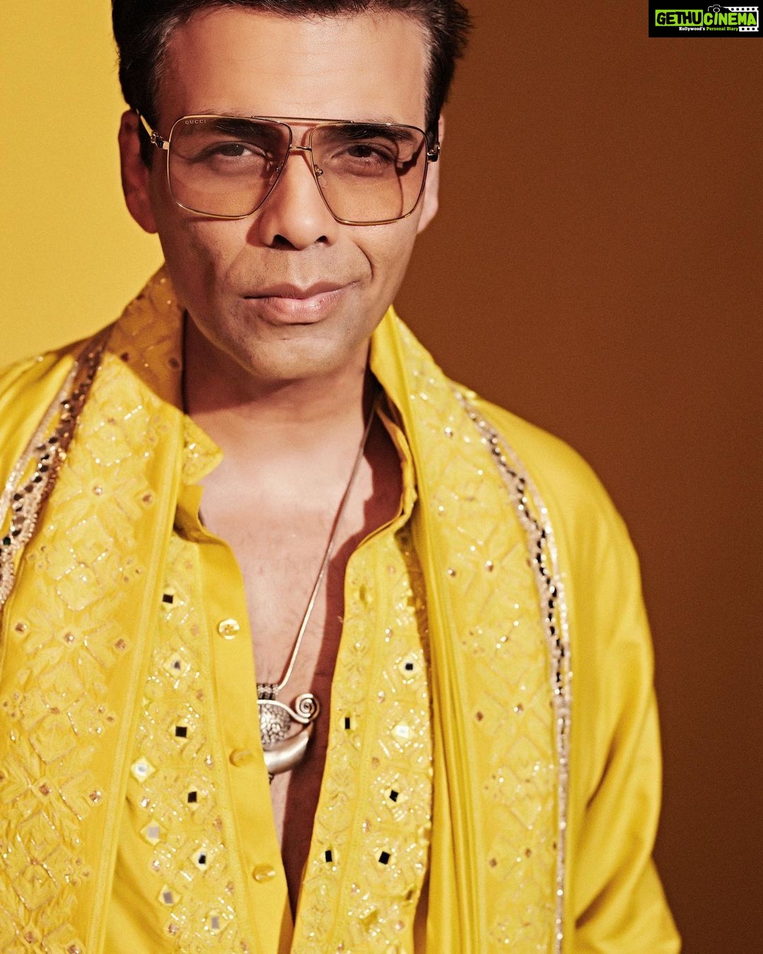 Karan Johar Instagram - Yellow far from mellow! Styled by @ekalakhani in @manishmalhotra05 📷 @thehouseofpixels
