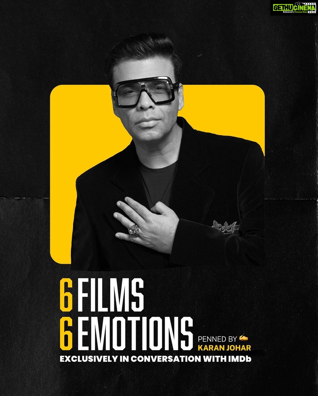 Karan Johar Instagram - @karanjohar tells us about the different flavors of emotions his films have carried, emotions that made us feel alive and loved 💛