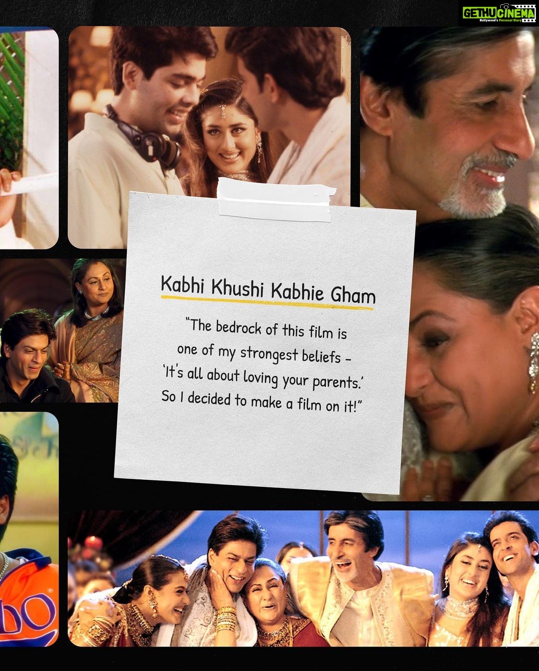 Karan Johar Instagram - @karanjohar tells us about the different flavors of emotions his films have carried, emotions that made us feel alive and loved 💛